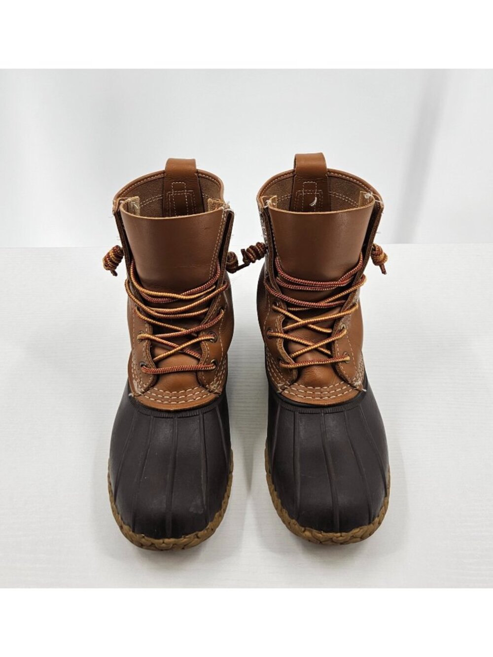 L.L.Bean Bean Boots 8M Brown Leather Duck Boots 175064 Made in USA Maine